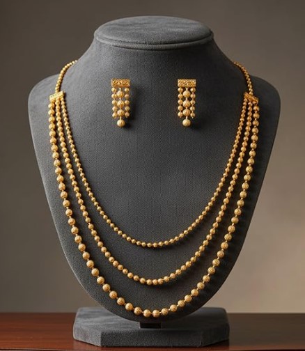 Traditional Multi Strand Gold Necklace